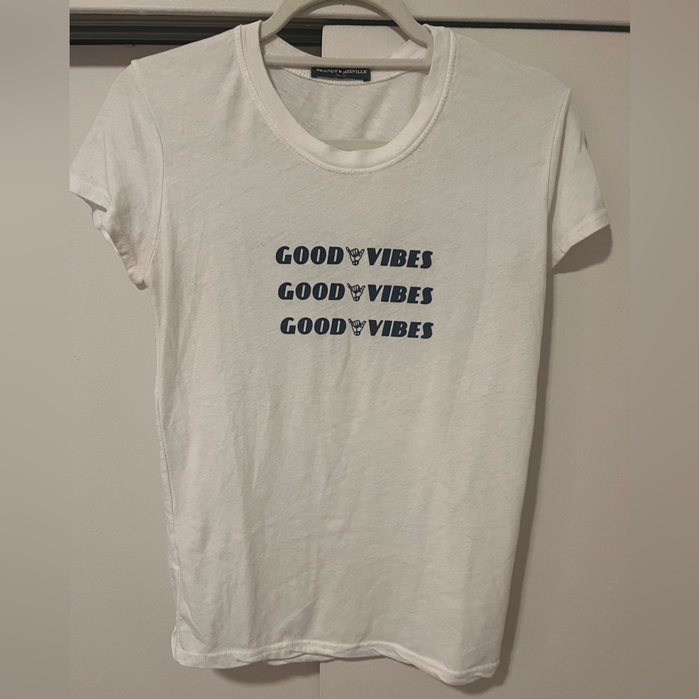 Brandy Melville Good Vibes shirt